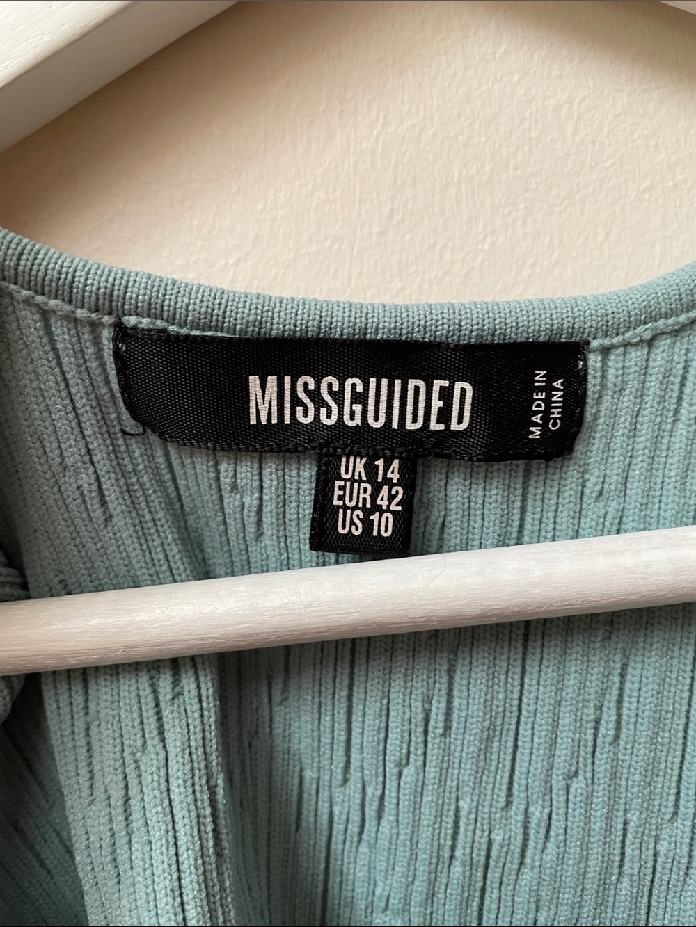 Missguided Ribbed Tank Top in Sage - Picture 2 of 6